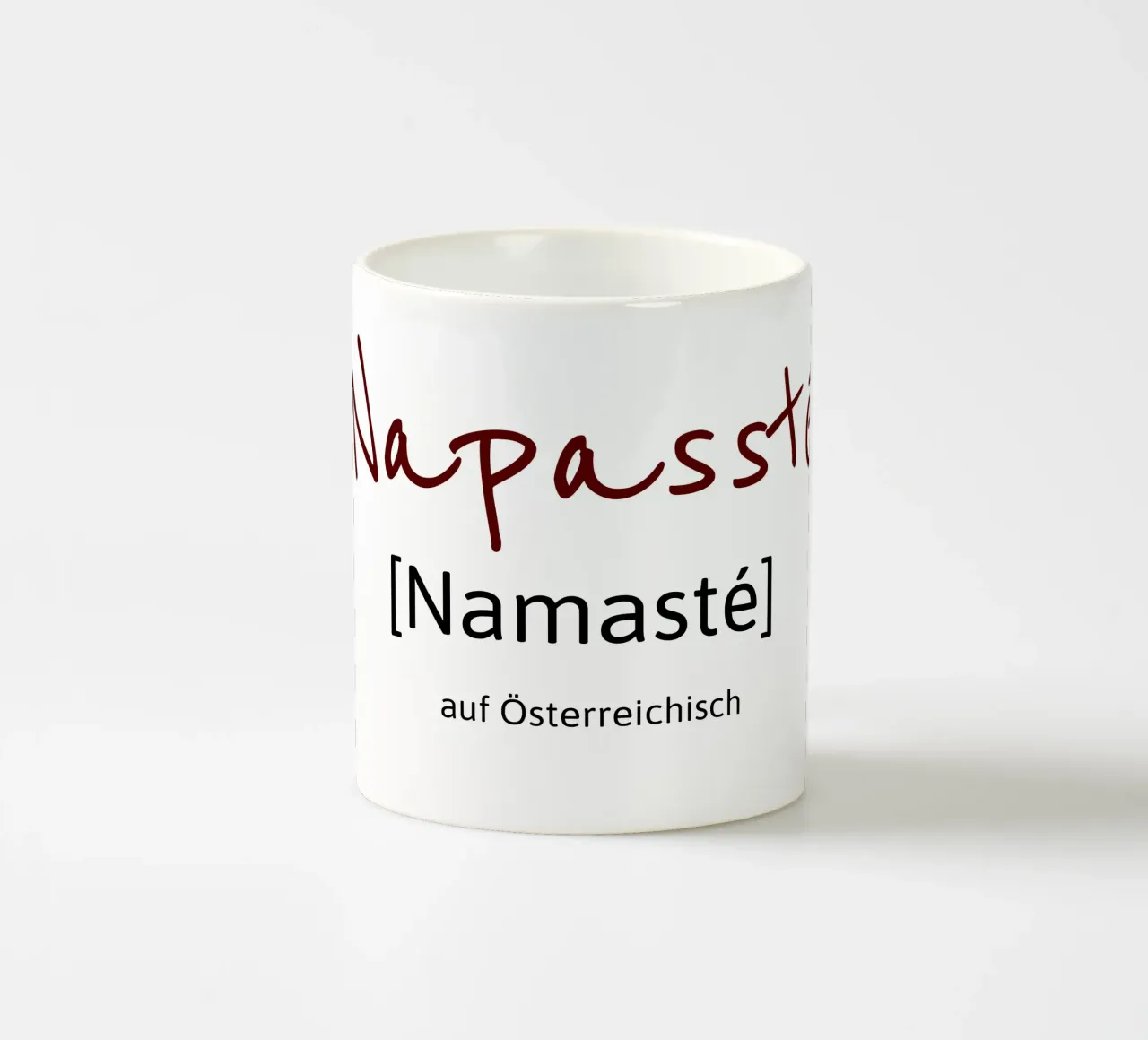 Namasté in austriaco tazza in ceramica da Happy 😃 Art 🎨 by Christine Schnoell