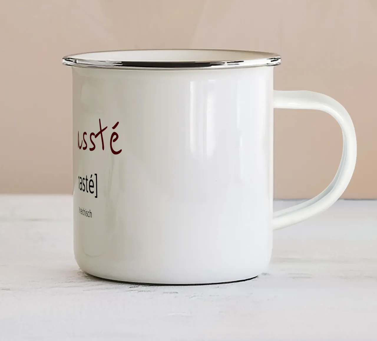Namasté in austriaco tazza in smalto da Happy 😃 Art 🎨 by Christine Schnoell