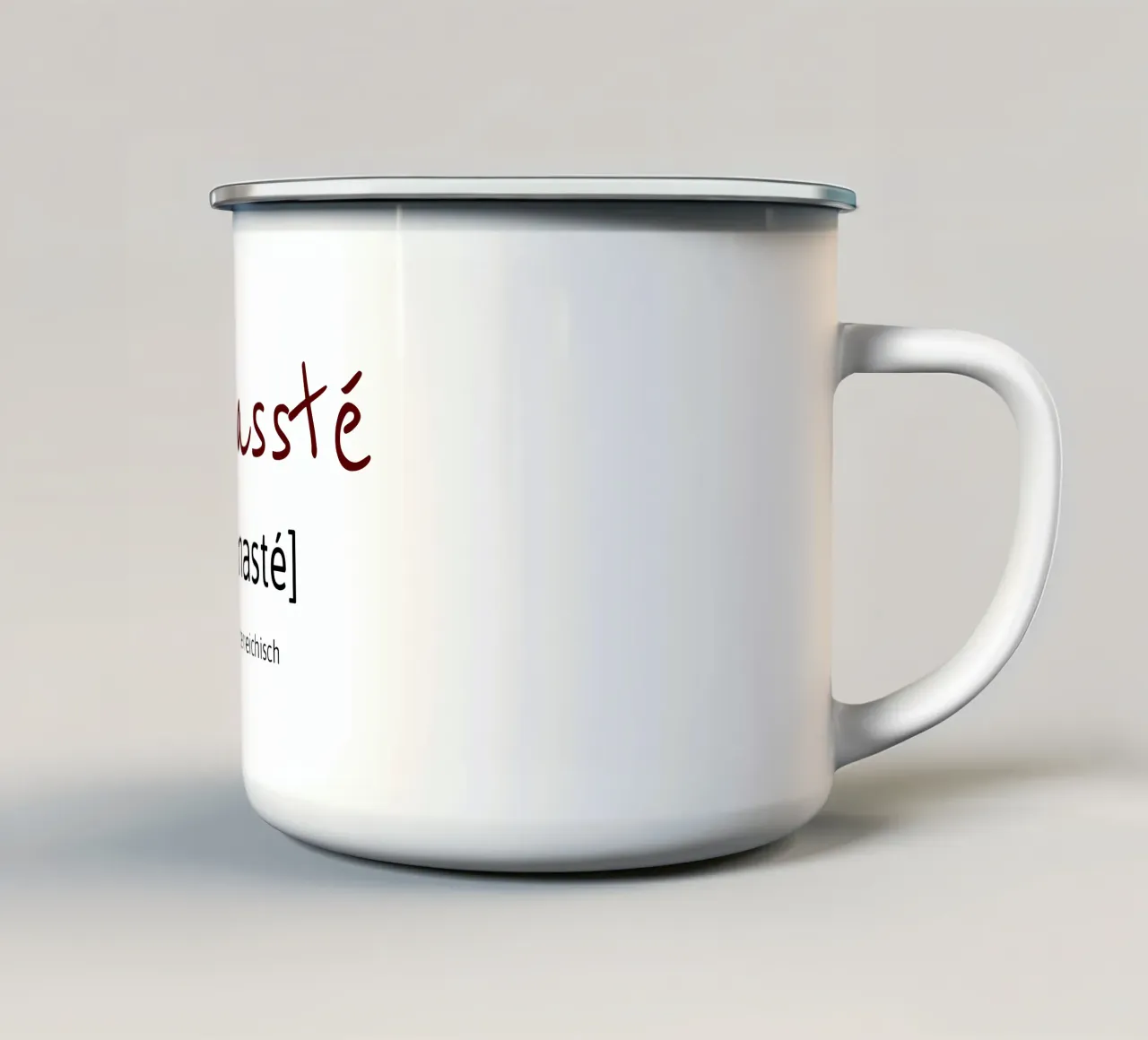 Namasté in austriaco tazza in smalto da Happy 😃 Art 🎨 by Christine Schnoell