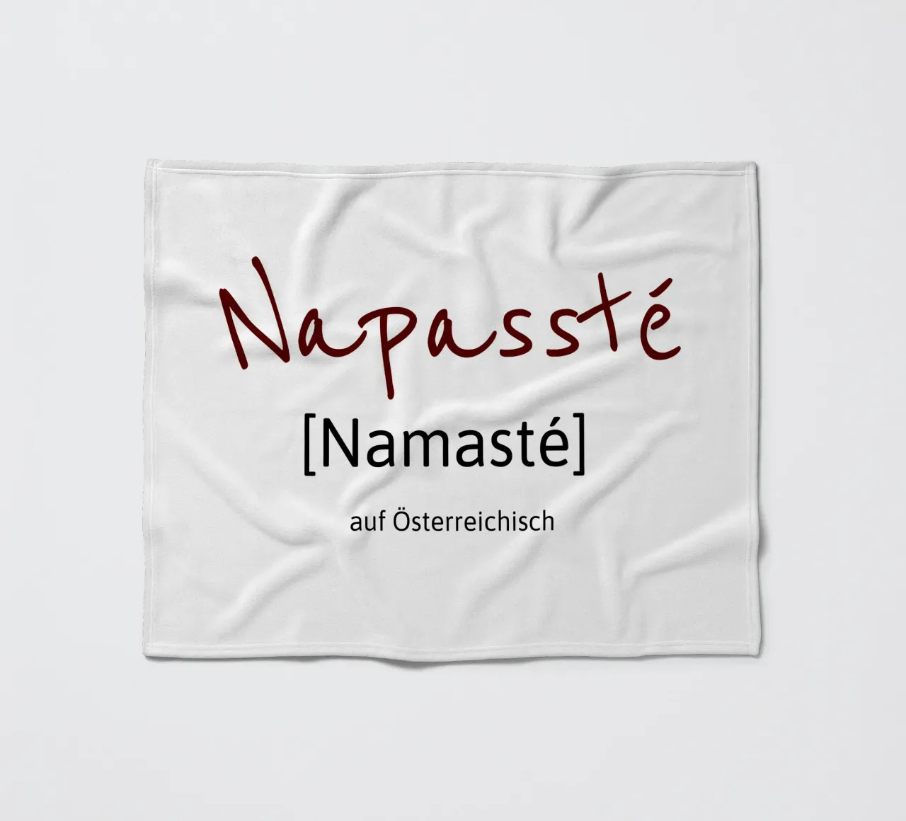 Namasté in austriaco coperta in pile da Happy 😃 Art 🎨 by Christine Schnoell