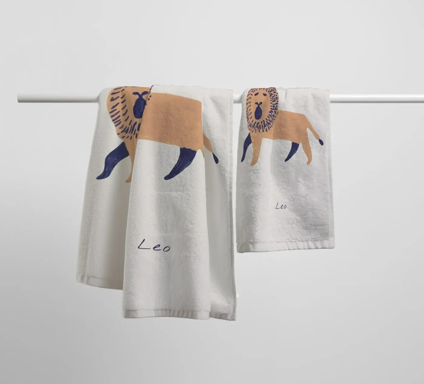 Leo badhanddoek van Little Flourishes