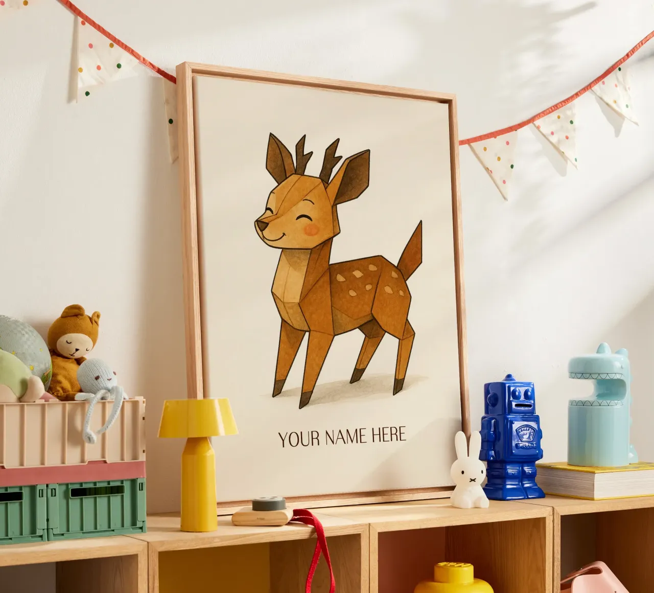 Shika the Origami Fawn – Little Spirit of the Forest canvas by japanfox