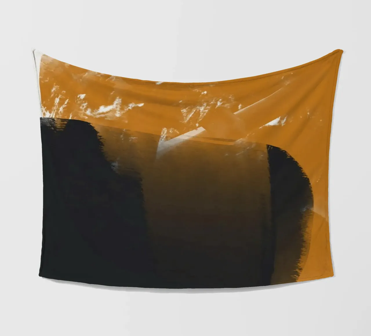 Nero e arancione coperta in pile da Little Dean