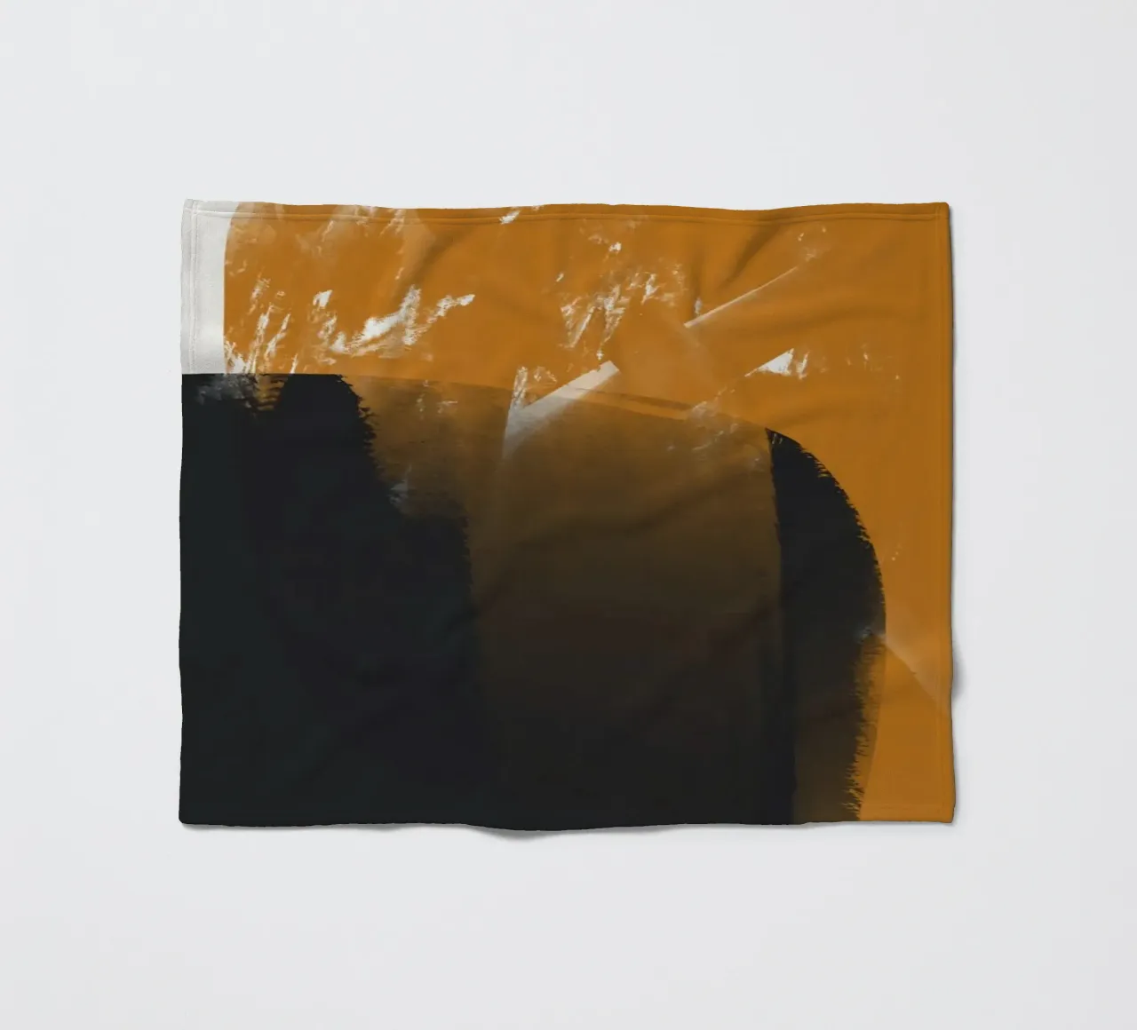 Nero e arancione coperta in pile da Little Dean