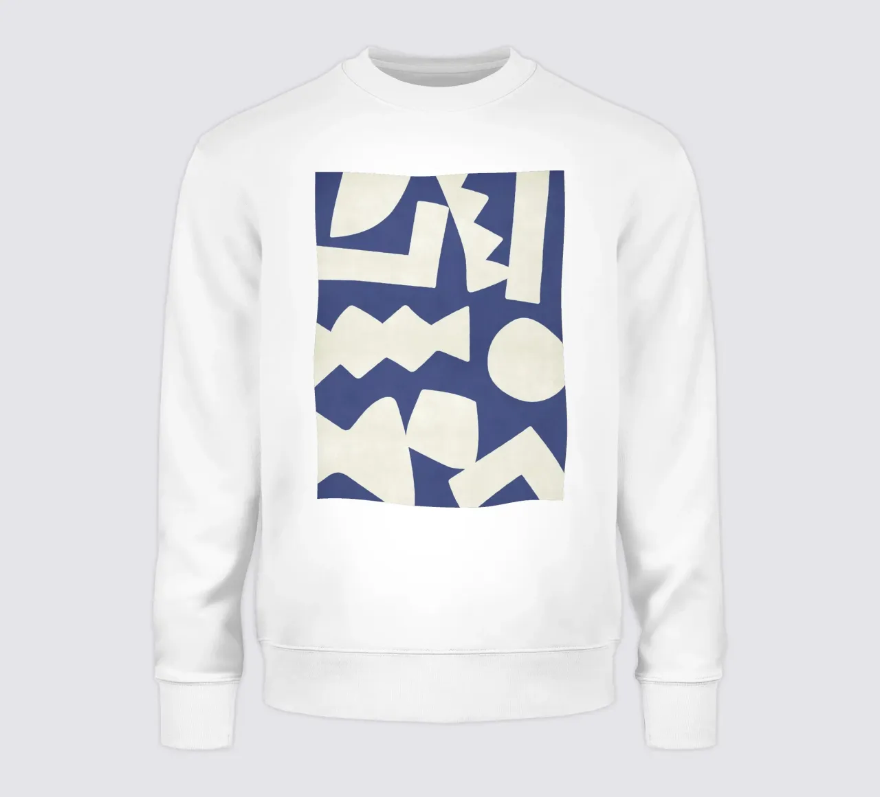 Forme grafiche astratte primitive - Blu navy felpa da MoonlightPrint