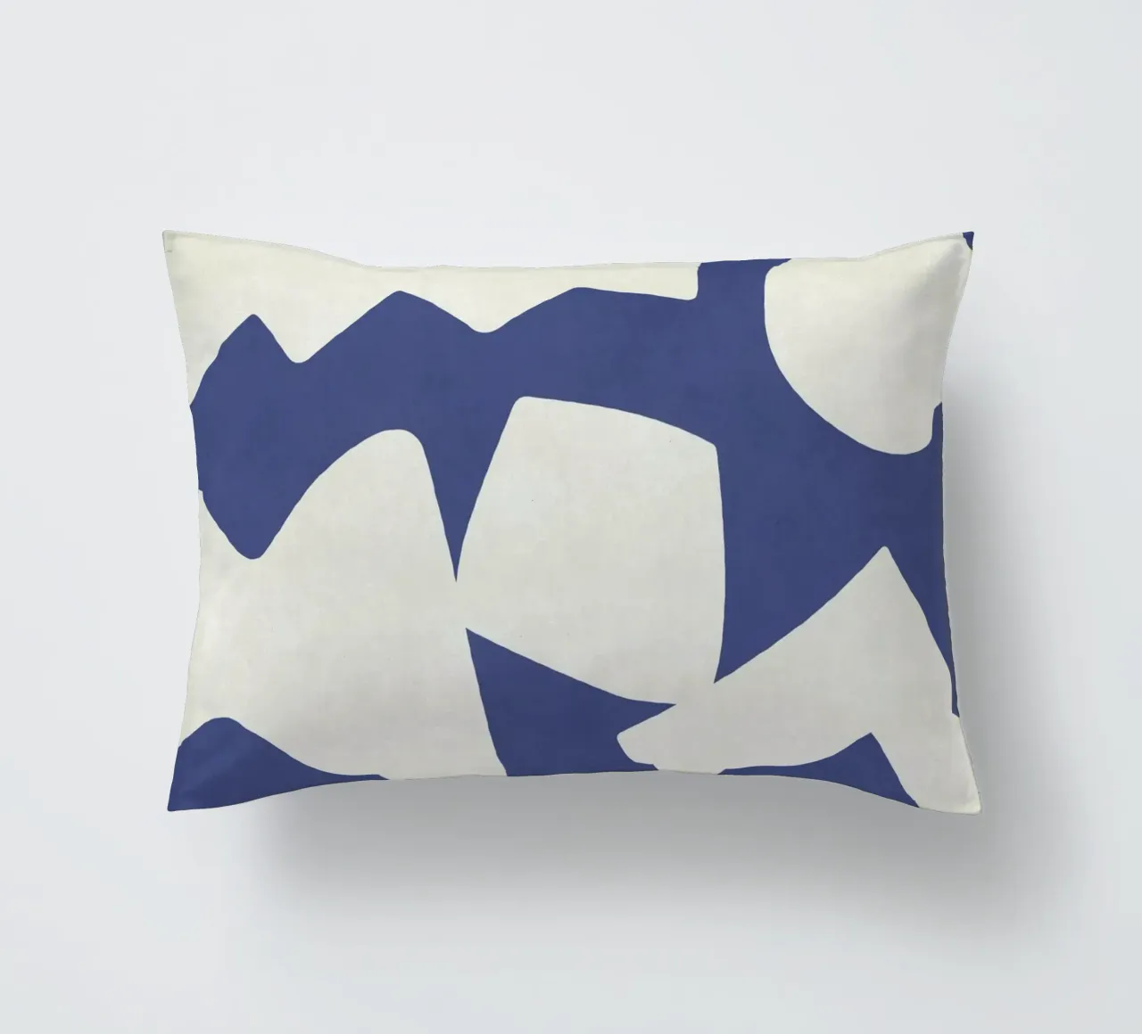 Forme grafiche astratte primitive - Blu navy cuscino da MoonlightPrint
