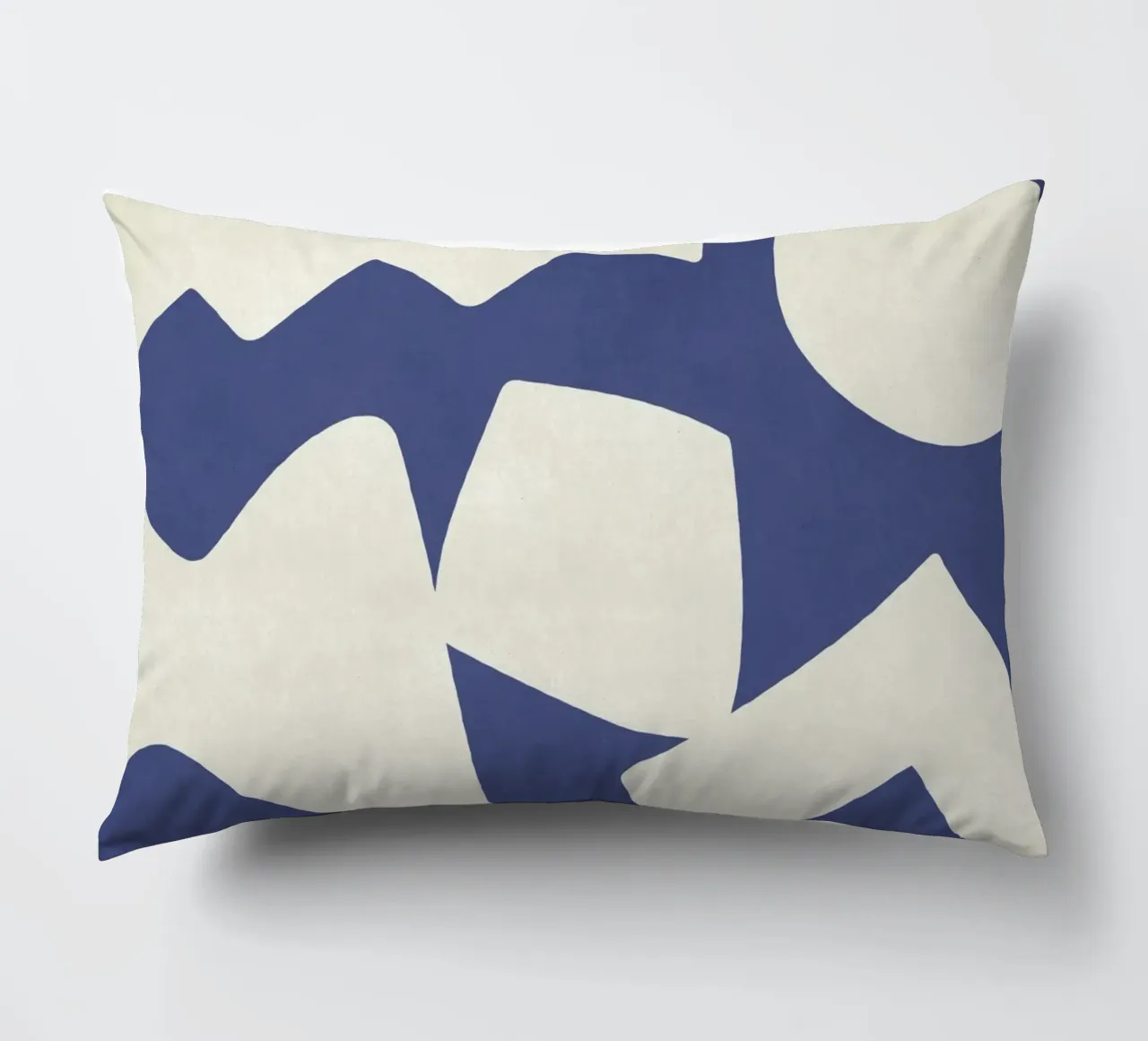 Forme grafiche astratte primitive - Blu navy cuscino da MoonlightPrint