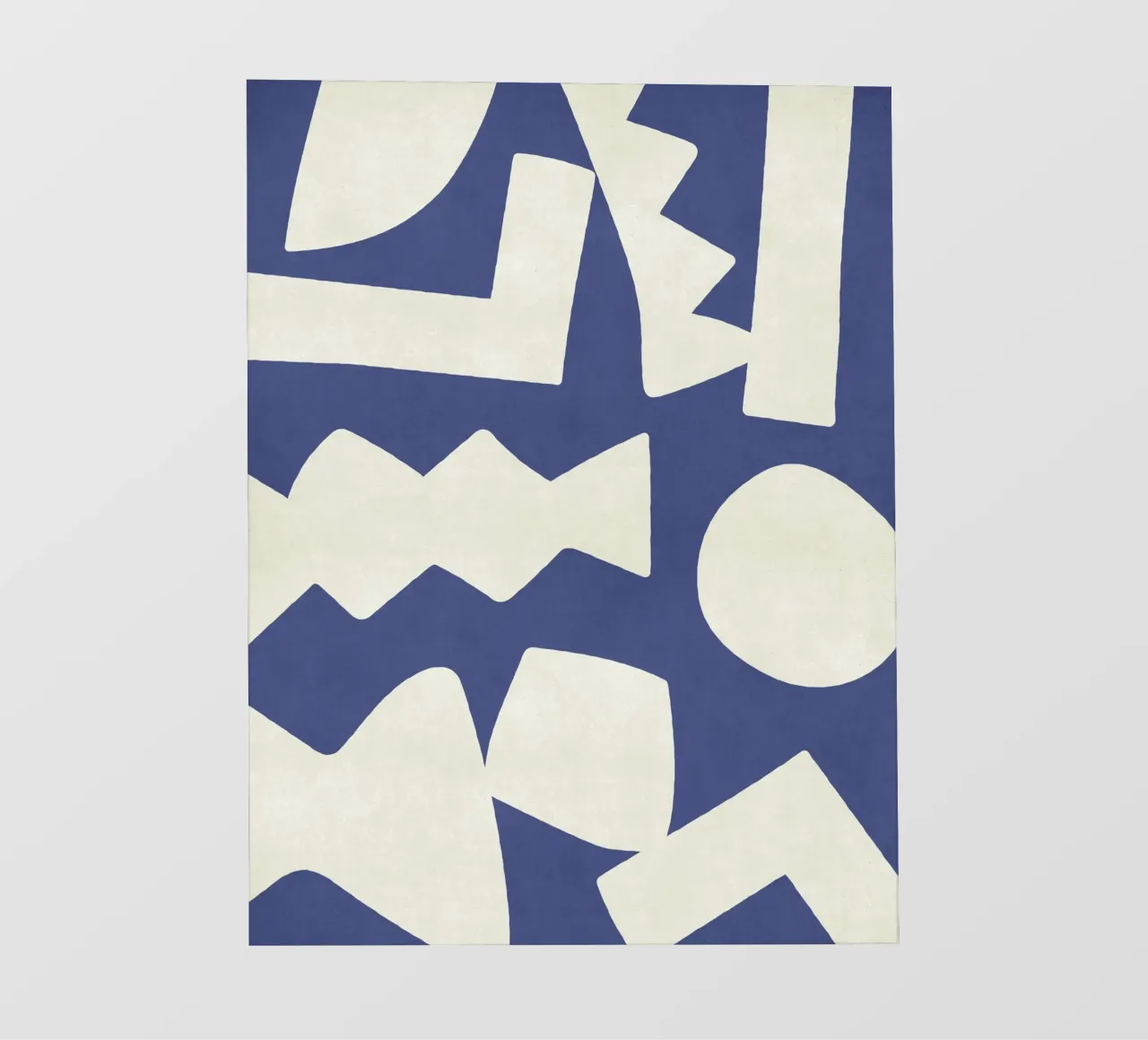 Forme grafiche astratte primitive - Blu navy telo in pvc da MoonlightPrint