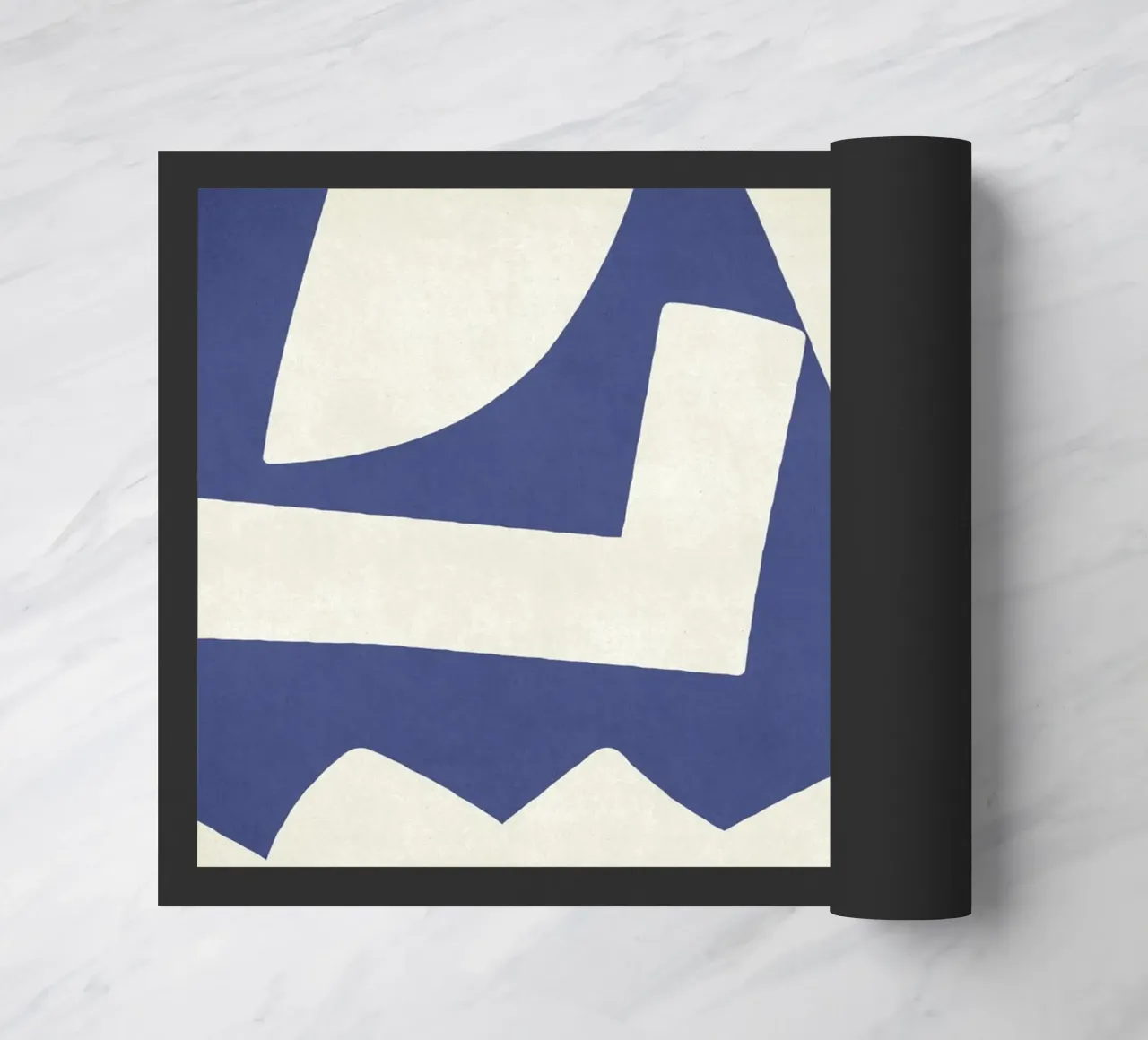 Forme grafiche astratte primitive - Blu navy zerbino da MoonlightPrint