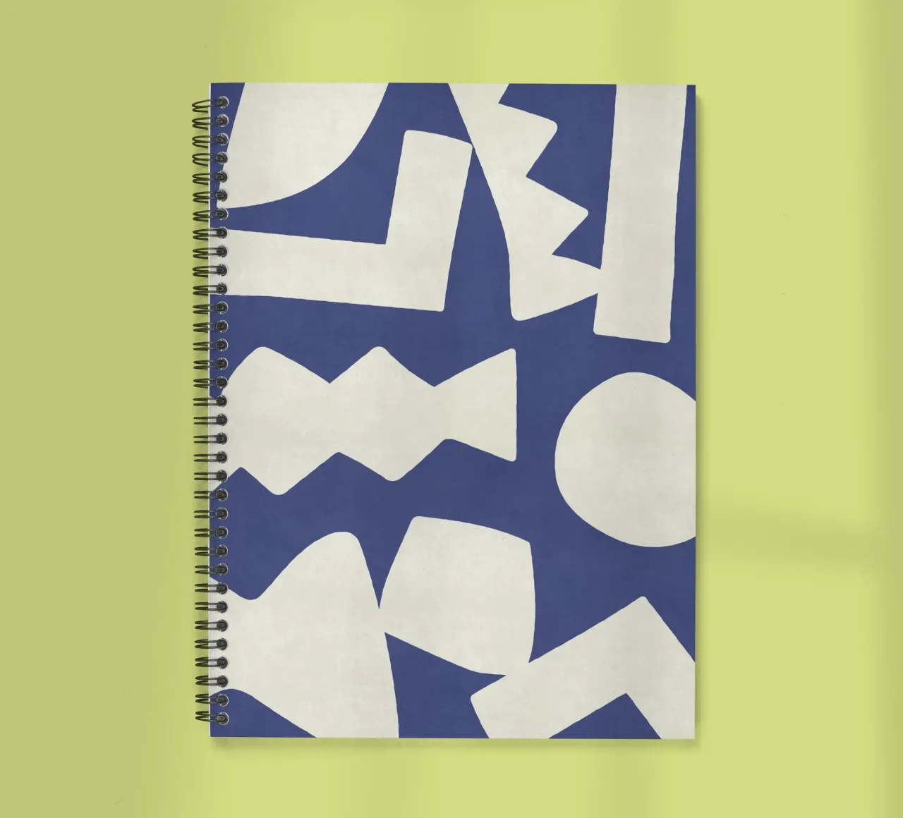Primitive Abstract Graphic Forms - Blue Navy spiral notebook by MoonlightPrint