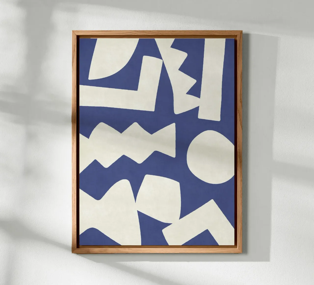 Forme grafiche astratte primitive - Blu navy alluminio dibond da MoonlightPrint