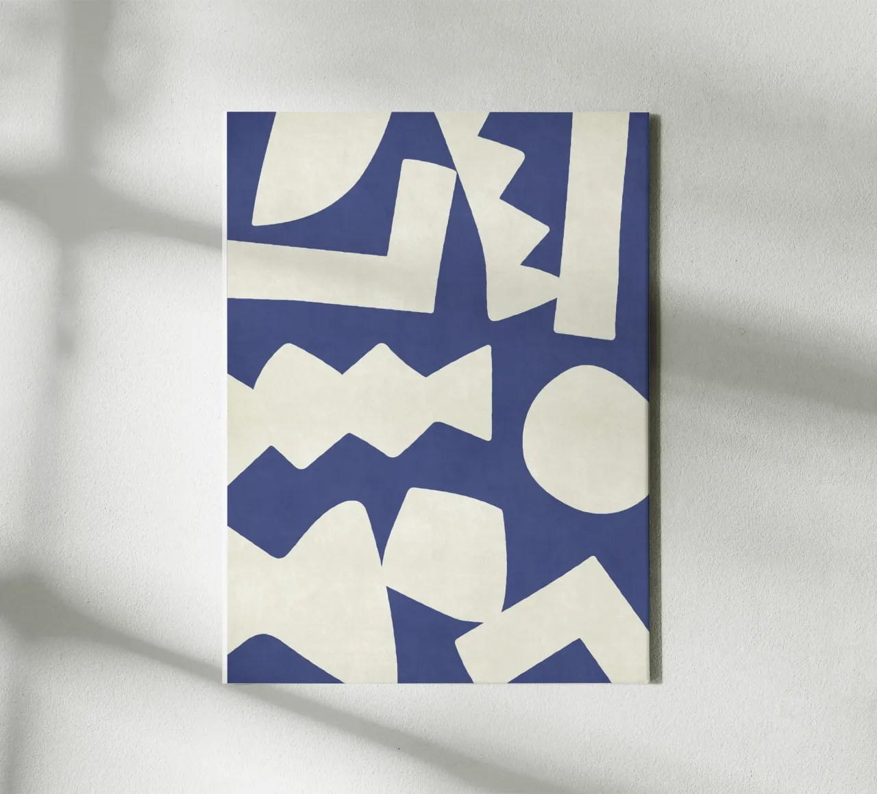Primitive Abstract Graphic Forms - Blue Navy canvas by MoonlightPrint