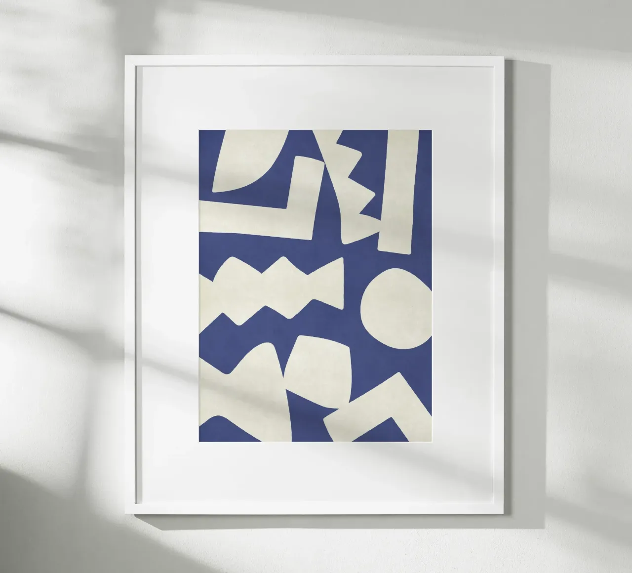 Forme grafiche astratte primitive - Blu navy carta hahnemühle da MoonlightPrint