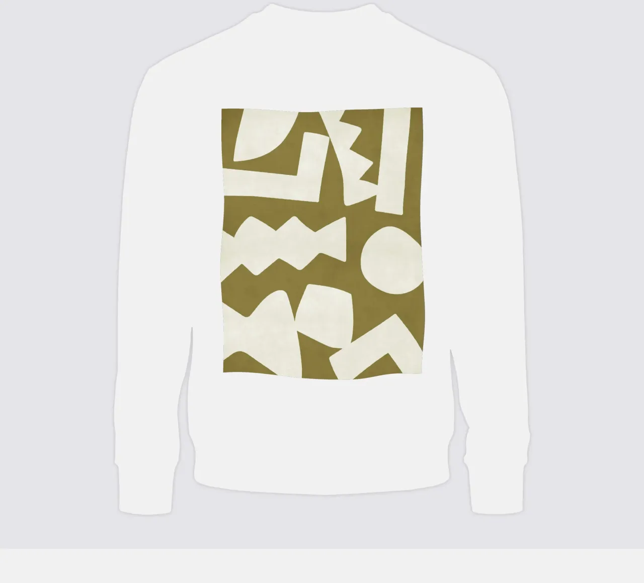 Forme grafiche astratte primitive - Verde oliva felpa da MoonlightPrint