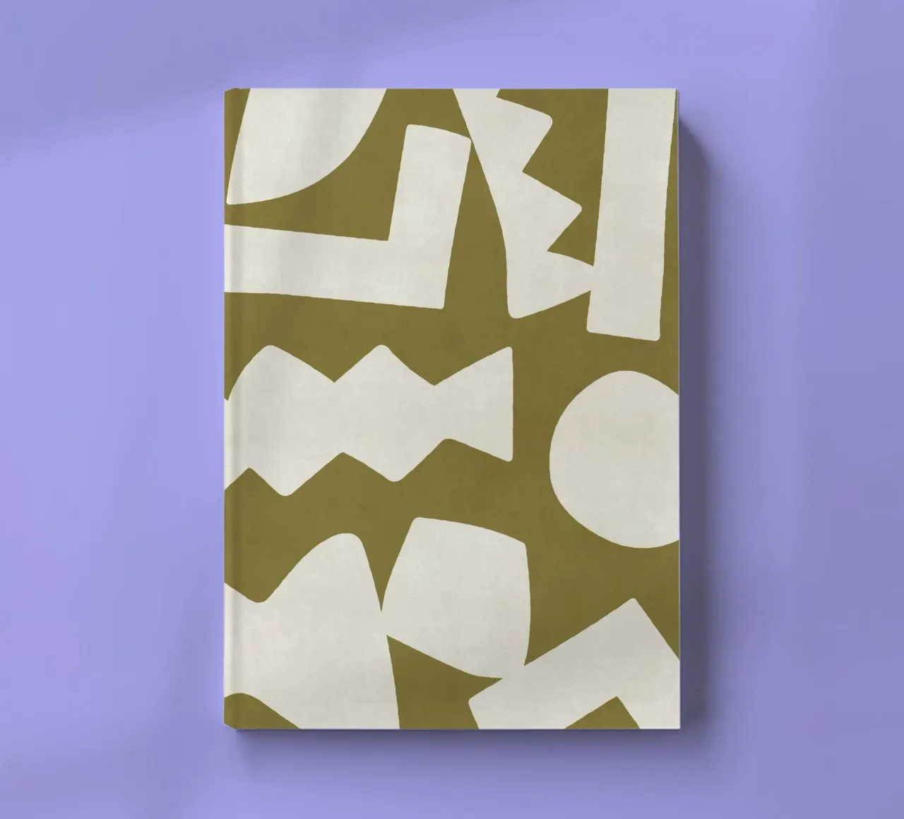 Primitive Abstract Graphic Forms - Olive Green notebook by MoonlightPrint