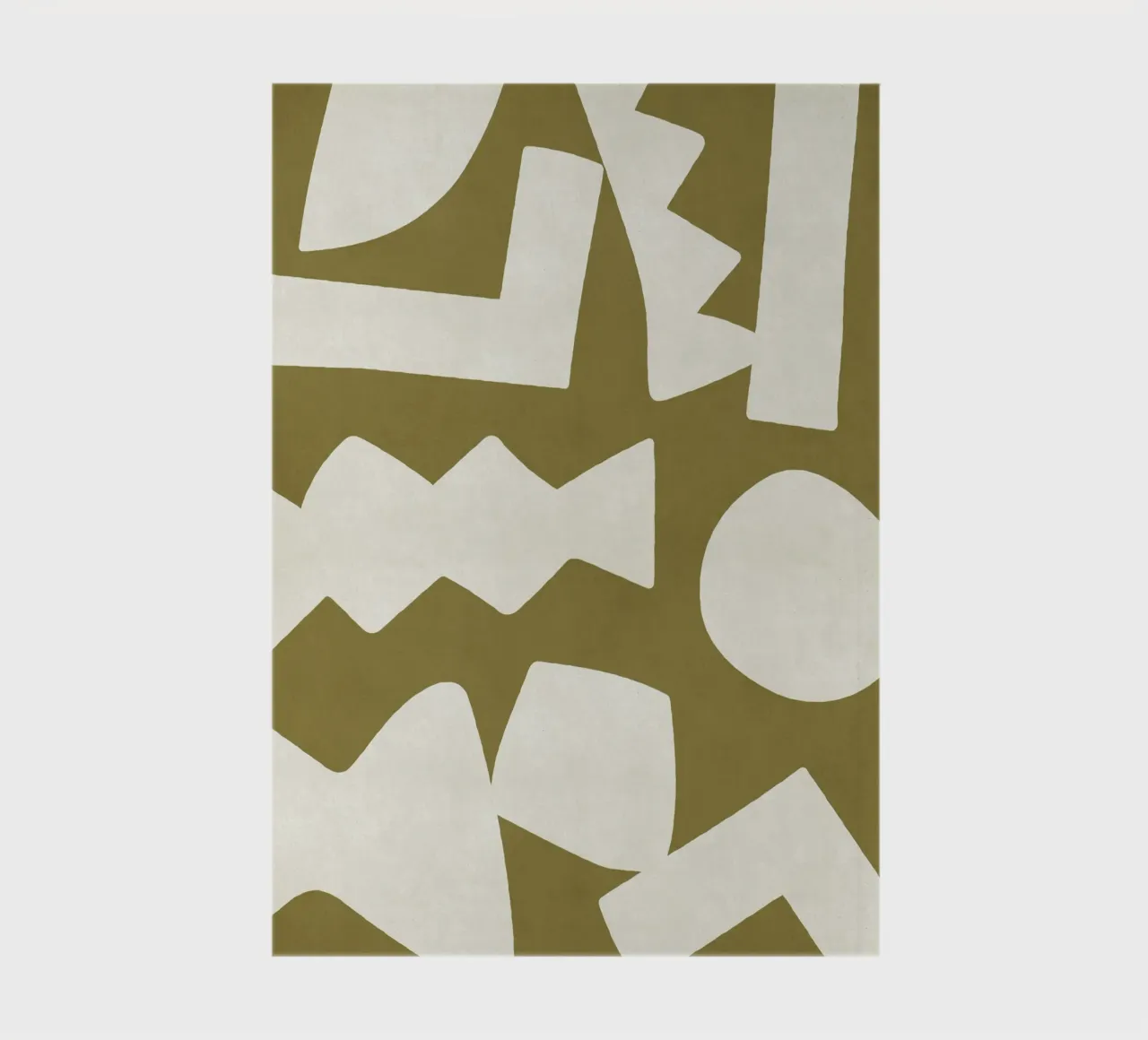 Primitive Abstract Graphic Forms - Olive Green notebook by MoonlightPrint
