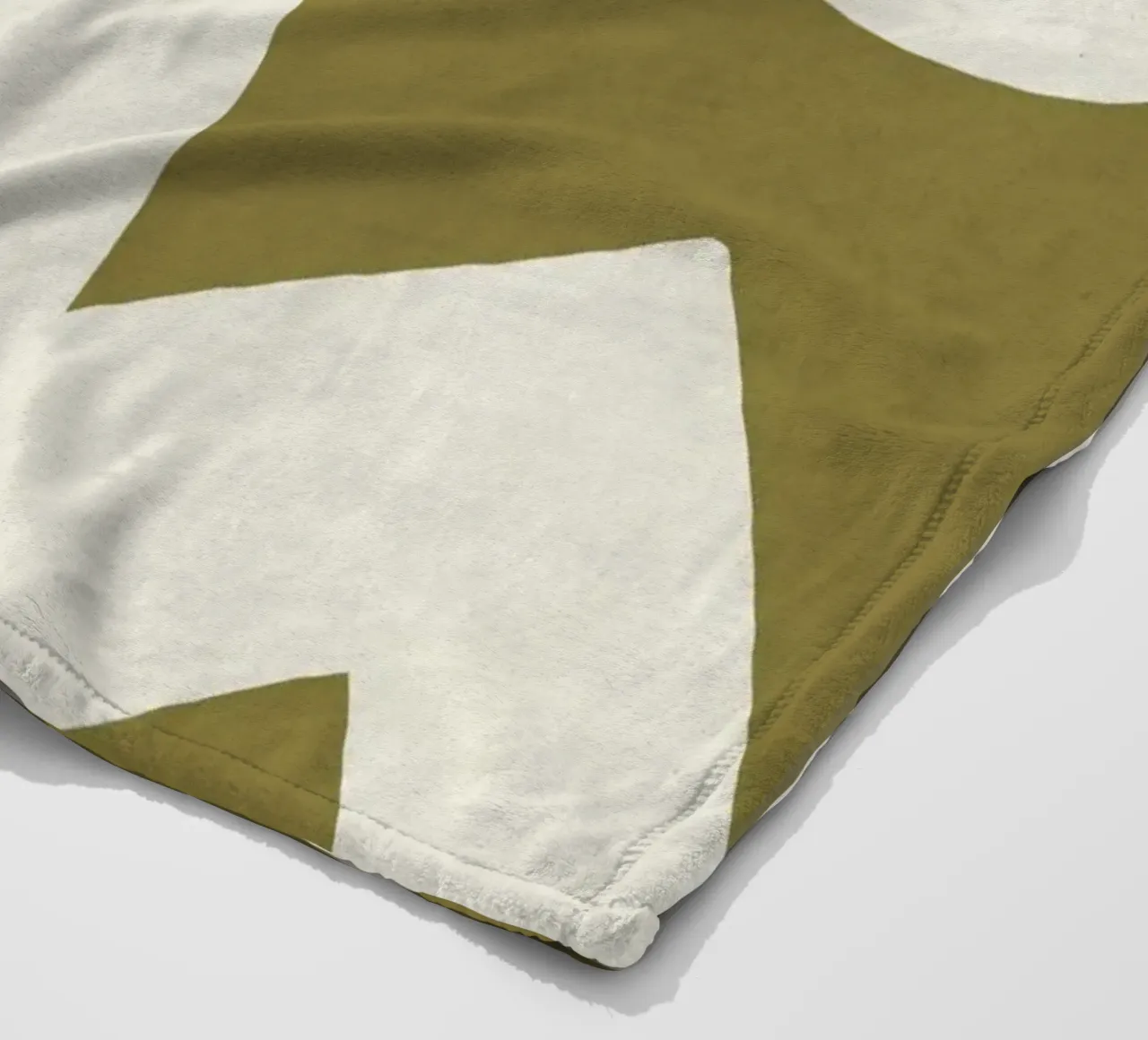 Forme grafiche astratte primitive - Verde oliva coperta in pile da MoonlightPrint