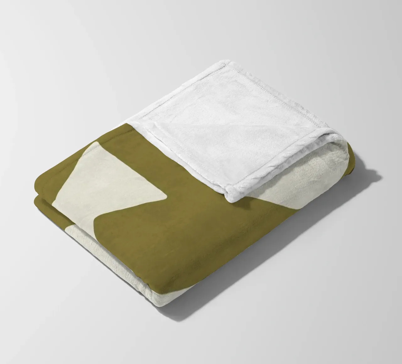 Forme grafiche astratte primitive - Verde oliva coperta in pile da MoonlightPrint