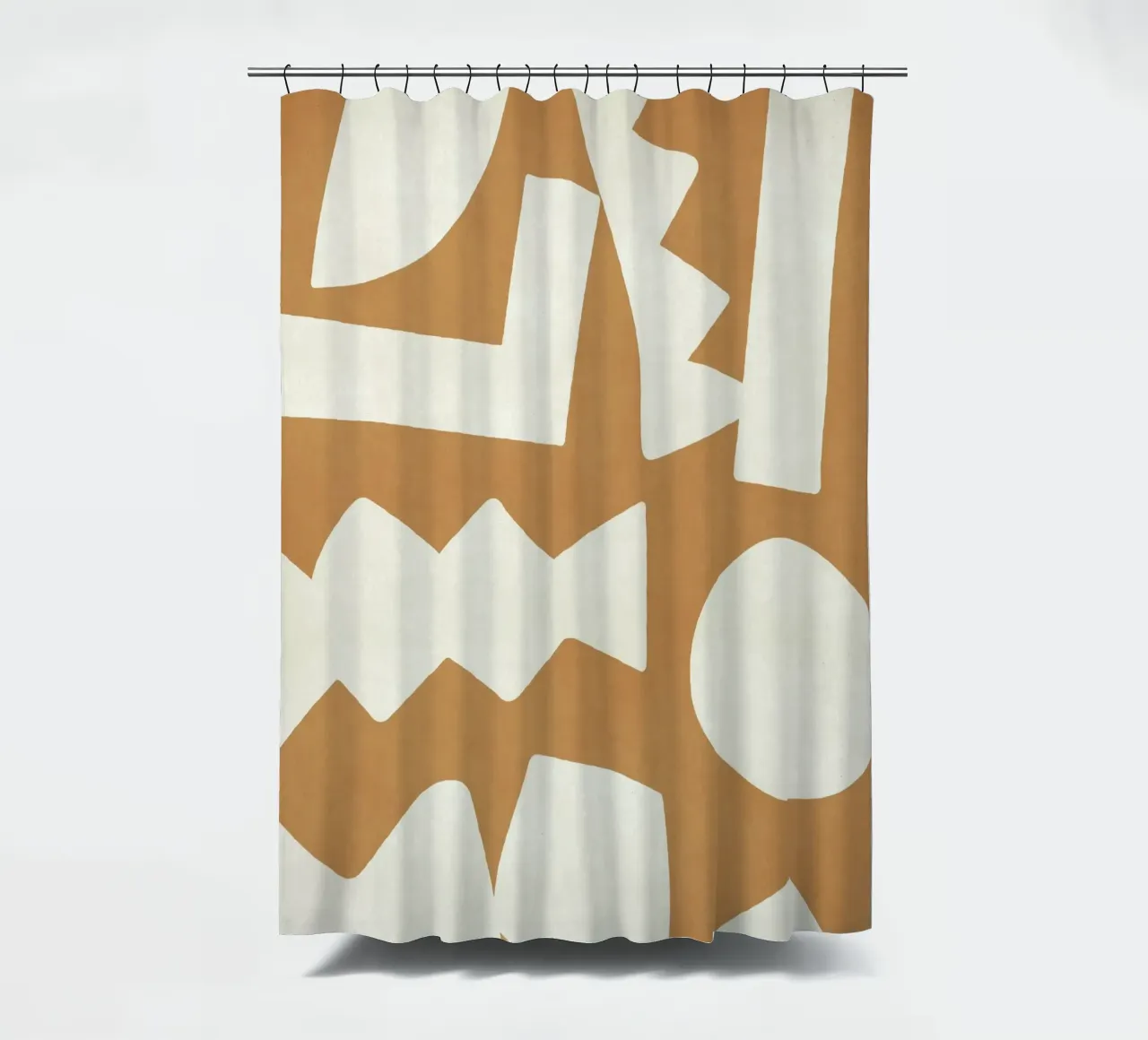 Forme grafiche astratte primitive - Blu Navy tenda da doccia da MoonlightPrint