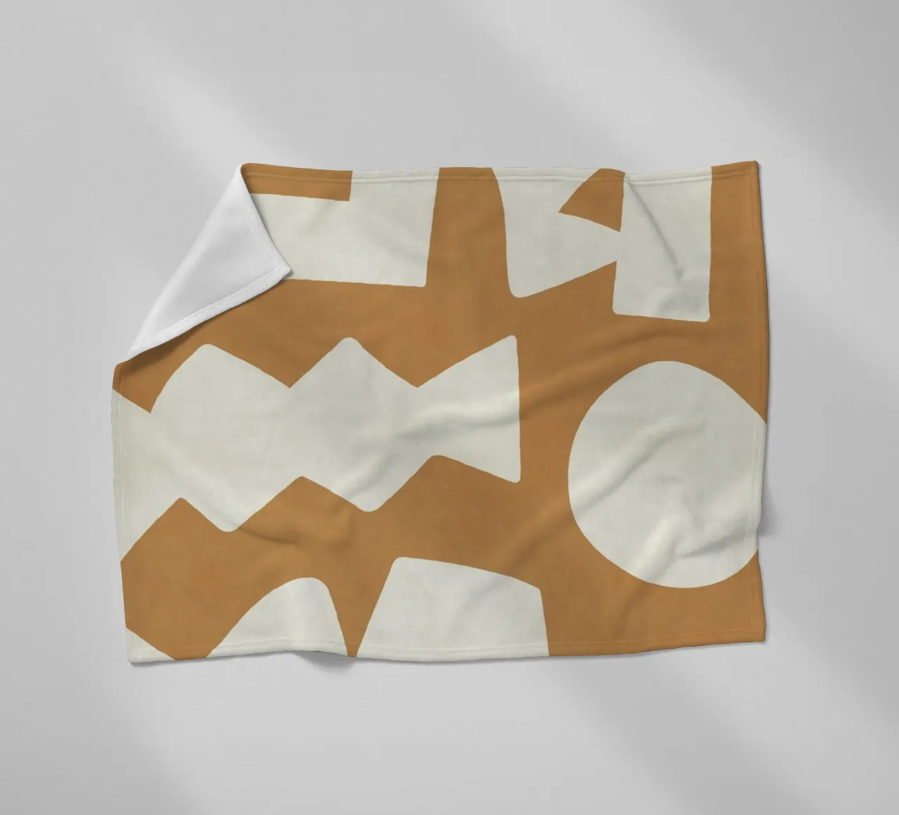 Forme grafiche astratte primitive - Blu Navy coperta in pile da MoonlightPrint