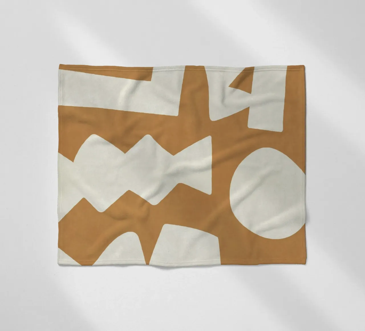 Forme grafiche astratte primitive - Blu Navy coperta in pile da MoonlightPrint