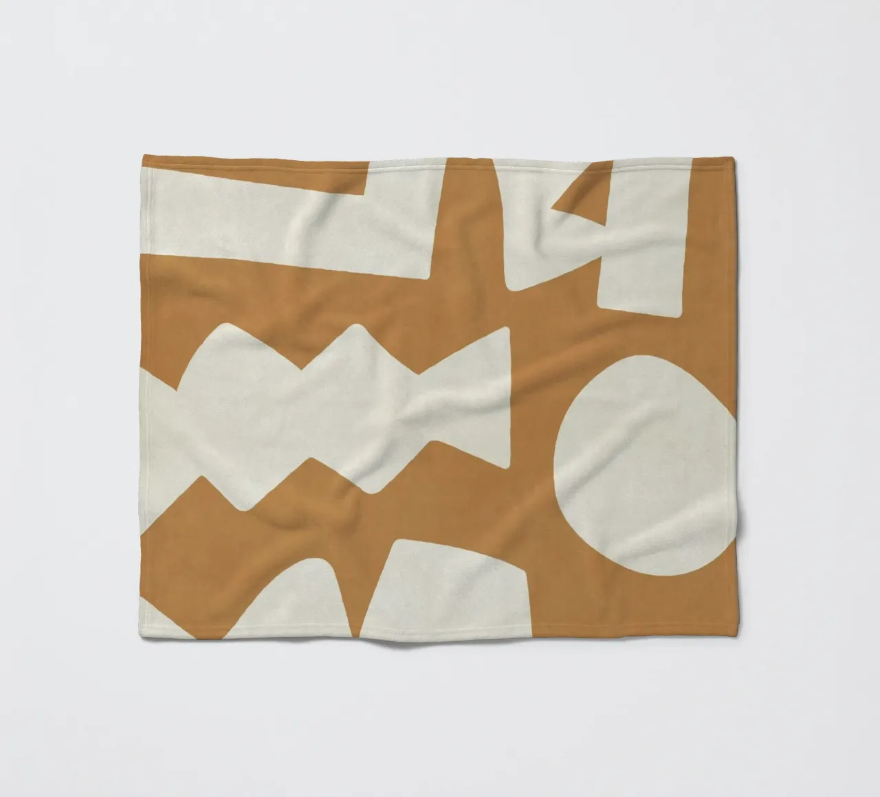 Forme grafiche astratte primitive - Blu Navy coperta in pile da MoonlightPrint