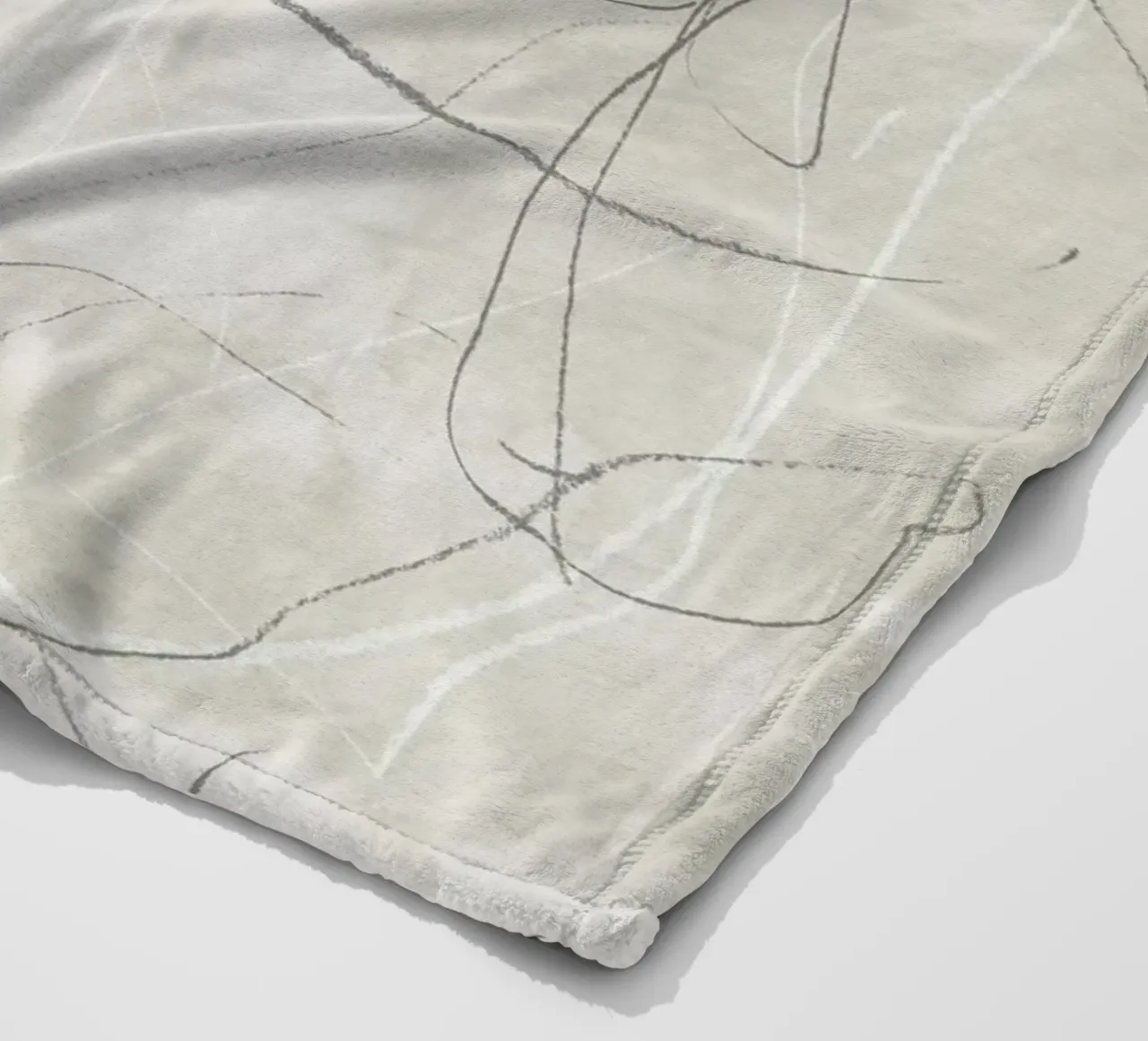 Gray pencil scribbles Fleecedecke von NouveauPrints