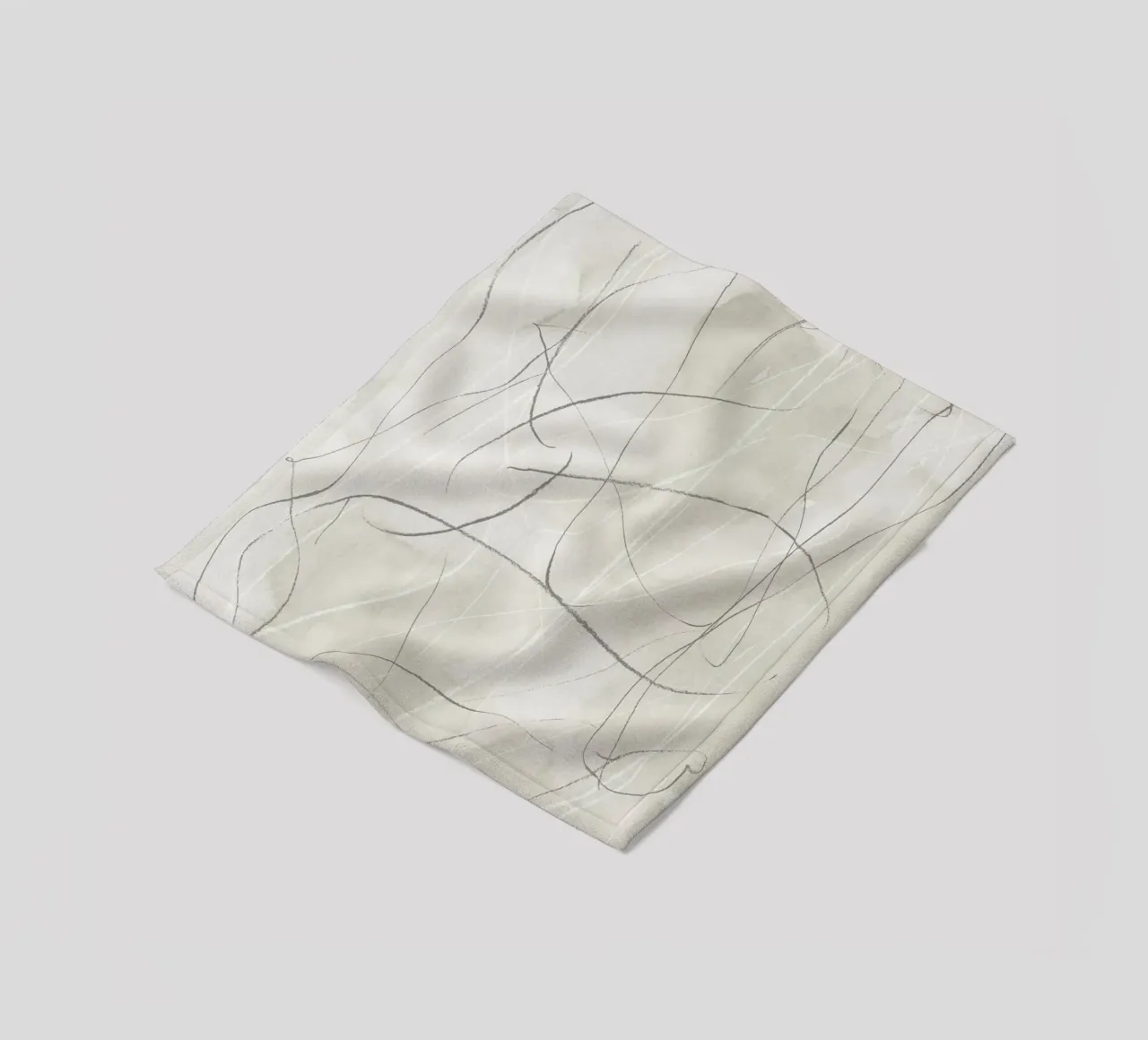 Gray pencil scribbles Fleecedecke von NouveauPrints