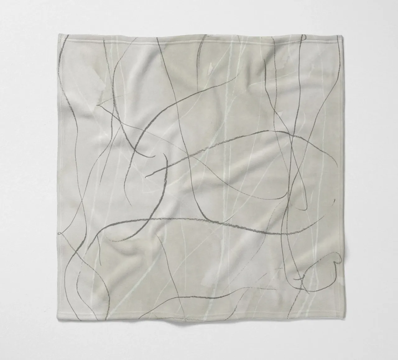 Gray pencil scribbles Fleecedecke von NouveauPrints