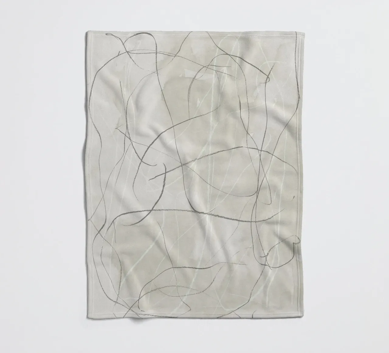 Gray pencil scribbles Fleecedecke von NouveauPrints