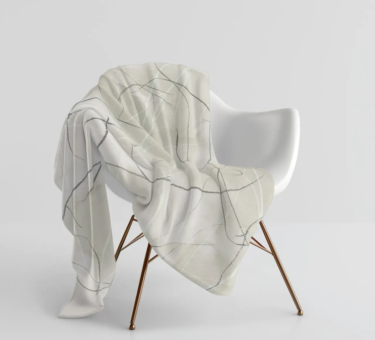 Gray pencil scribbles Fleecedecke von NouveauPrints