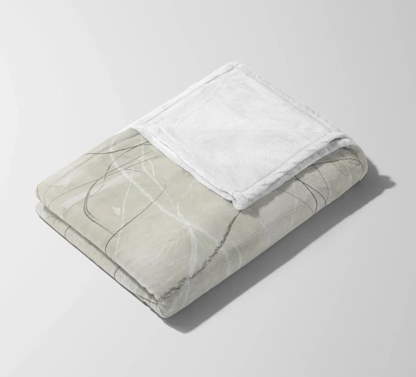 Gray pencil scribbles fleece blanket by NouveauPrints