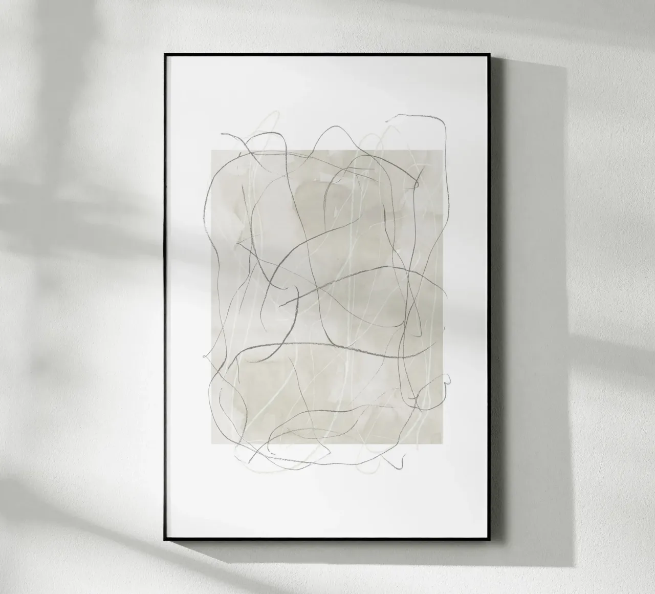 Gray pencil scribbles plexiglas de NouveauPrints