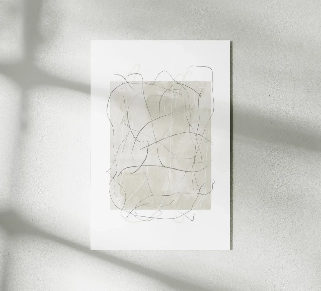 Gray pencil scribbles plexiglas de NouveauPrints