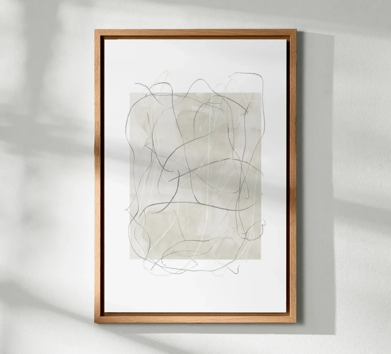 Gray pencil scribbles canvas by NouveauPrints