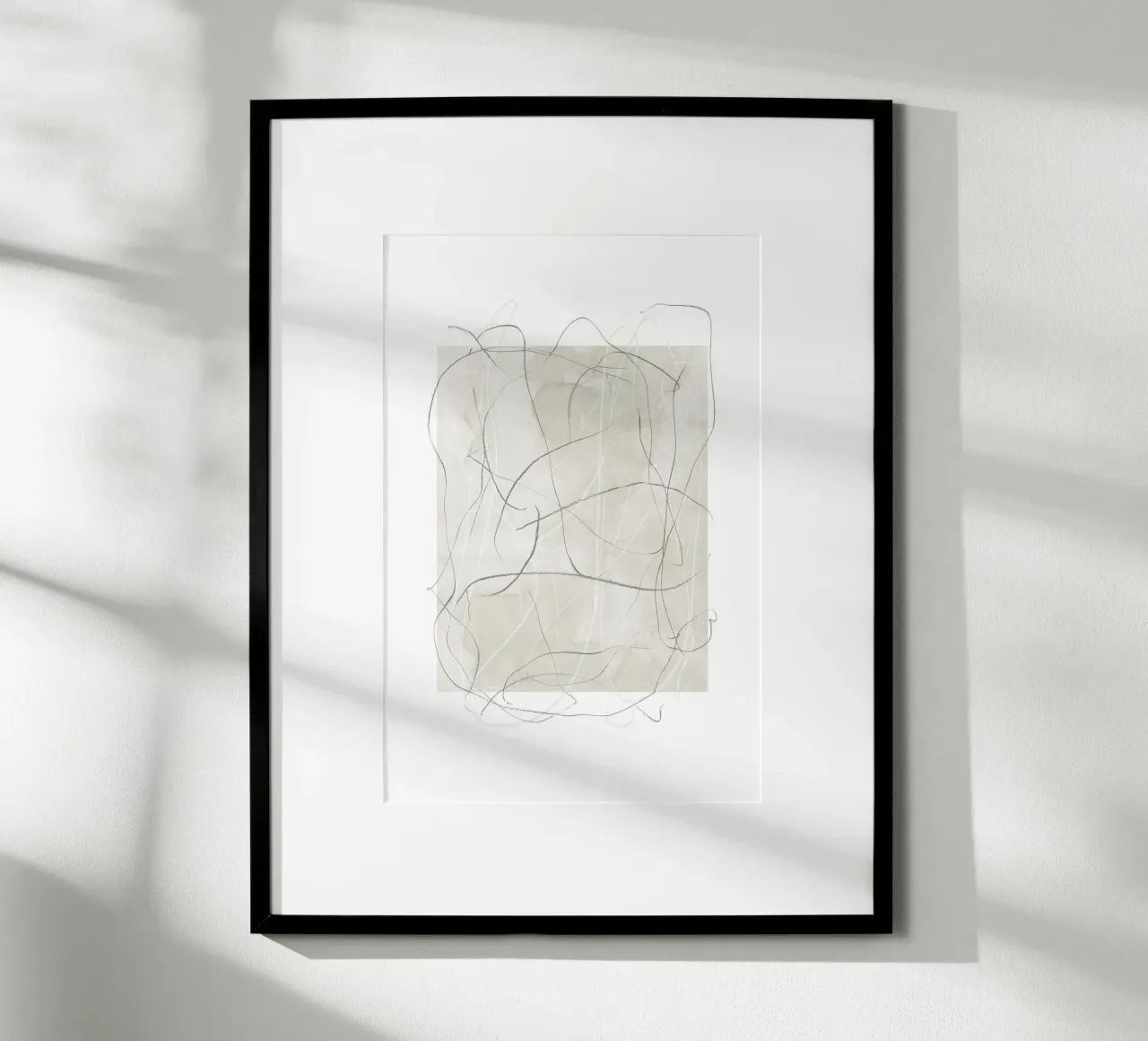 Gray pencil scribbles poster by NouveauPrints