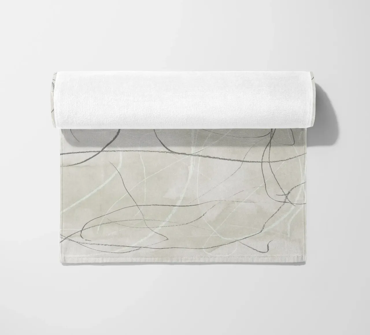 Scarabocchi a matita grigia telo mare da NouveauPrints