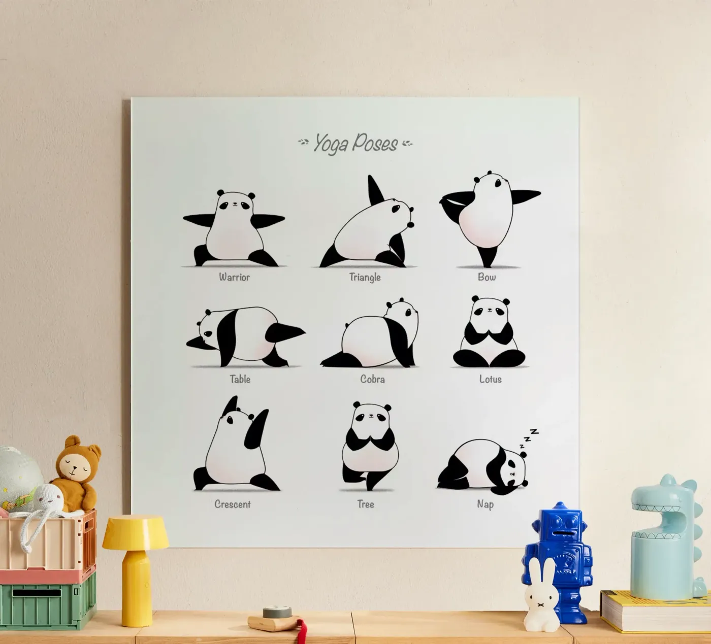 Yoga Panda II plexiglass da Tobe Fonseca