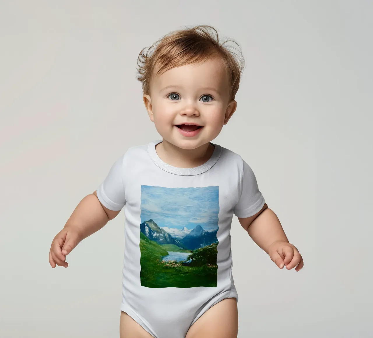Grindelwald Reverie: Alpine Dream body neonato maniche corte da FujiBrush