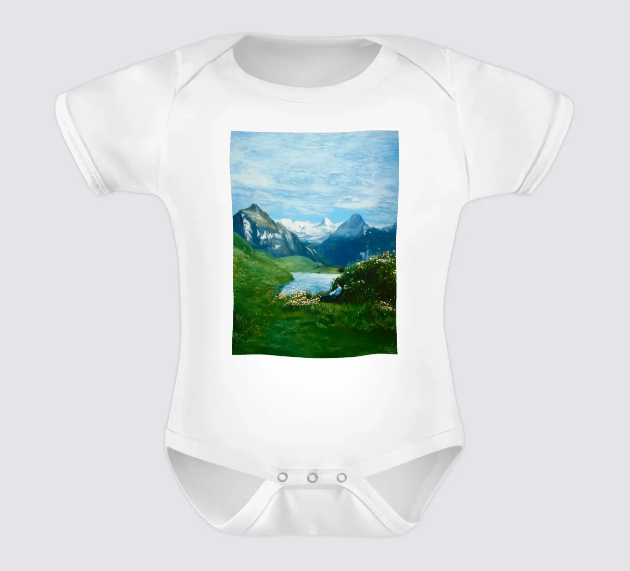 Grindelwald Reverie: Alpine Dream body neonato maniche corte da FujiBrush