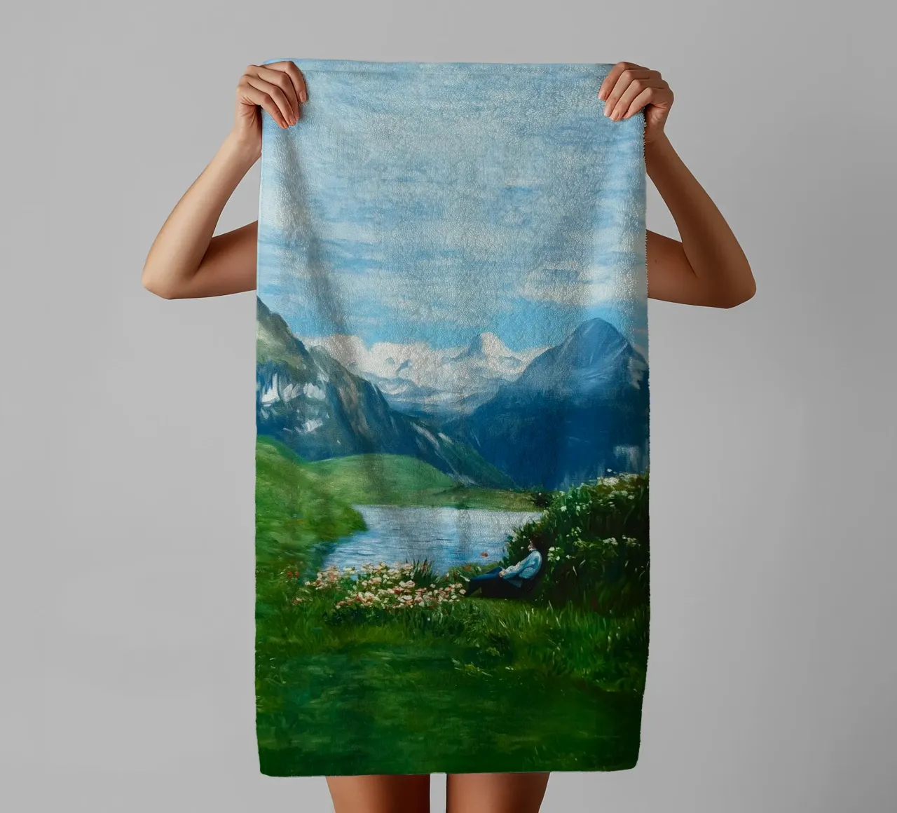 Grindelwald Reverie: Alpine Dream asciugamano da bagno da FujiBrush