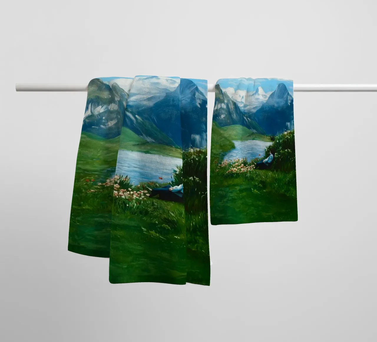 Grindelwald Reverie: Alpine Dream asciugamano da bagno da FujiBrush