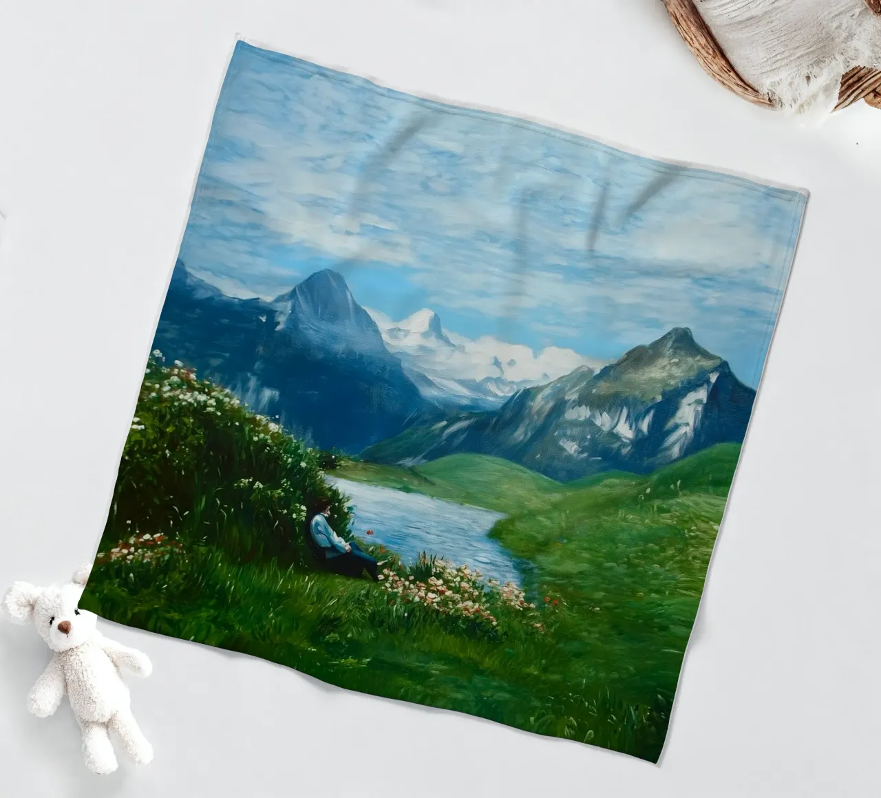 Grindelwald Reverie: Alpine Dream coperta in pile da FujiBrush
