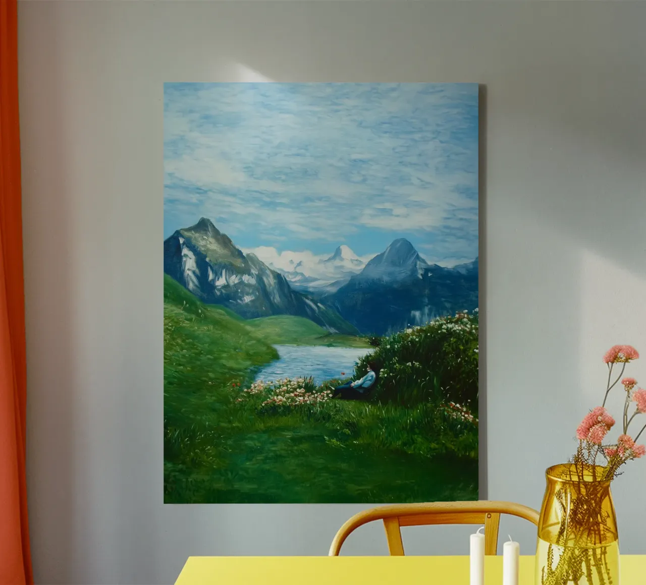 Grindelwald Reverie: Alpine Dream canvas by FujiBrush