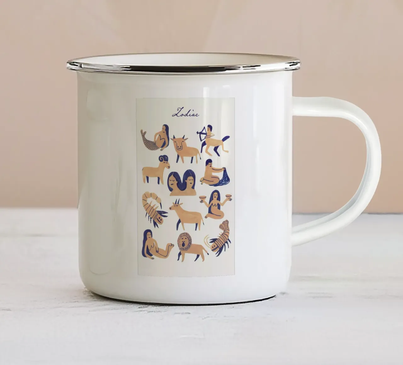 Zodiac tazza in smalto da Little Flourishes