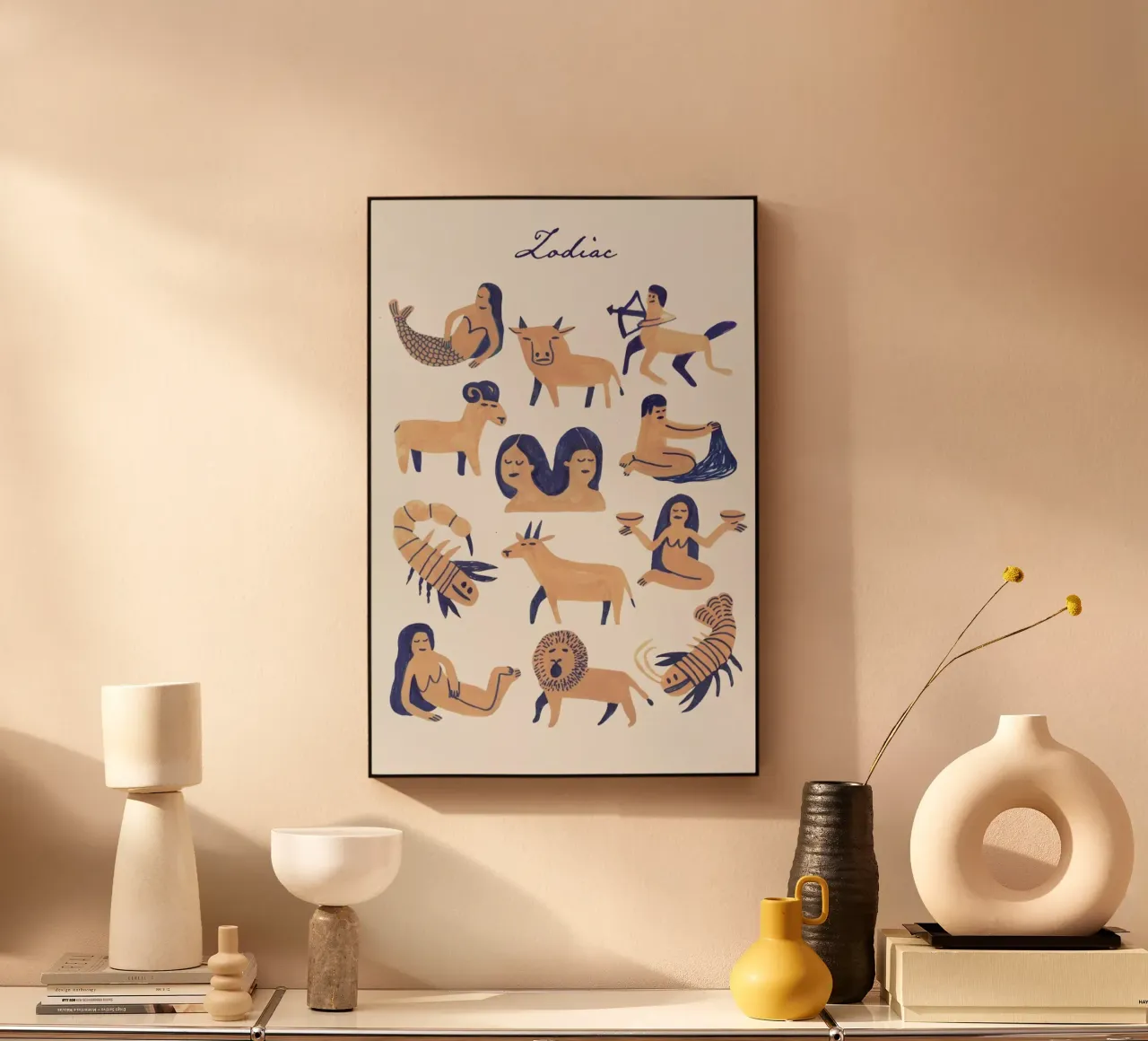 Zodiac acrylic glass by Little Flourishes