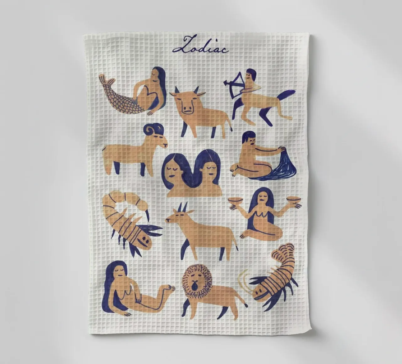Zodiac tea towel by Little Flourishes