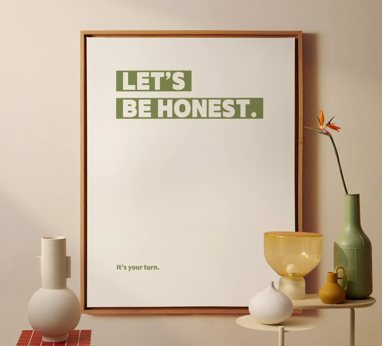 honesty tela con Cornice a cassetta da Ambition Wall