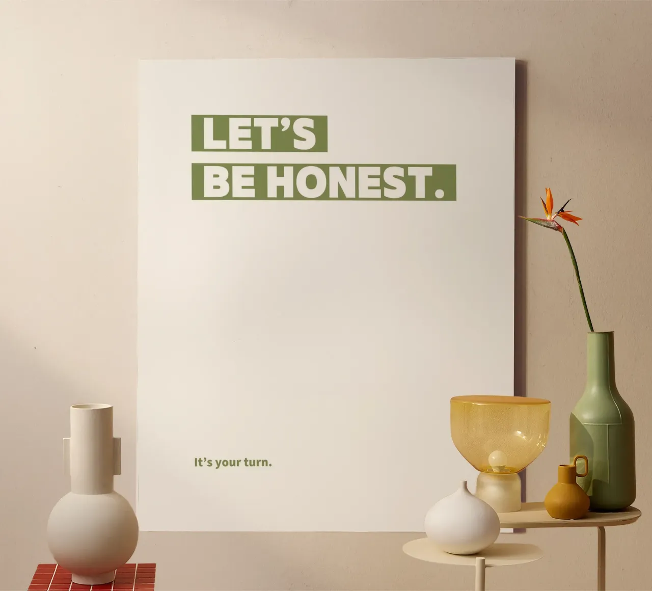 honesty tela con Cornice a cassetta da Ambition Wall