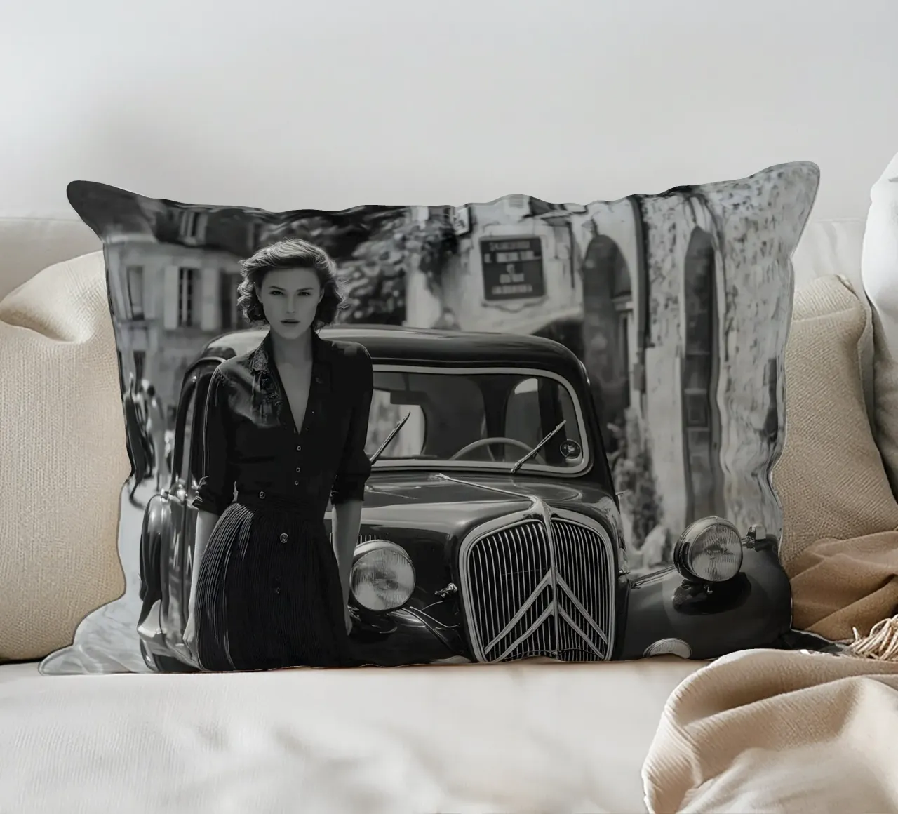 A touch of nostalgia decorative cushion by M-Ulrich-Digital Art